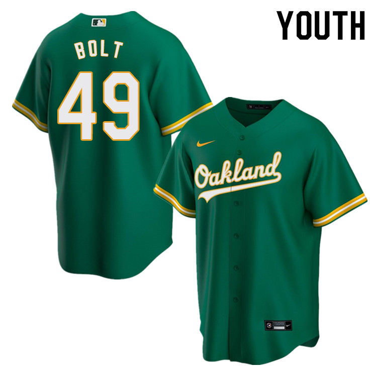 Nike Youth #49 Skye Bolt Oakland Athletics Baseball Jerseys Sale-Green